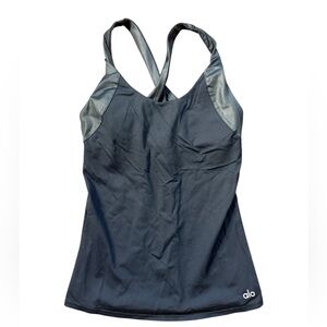 Alo Black and Gray Tank Top XS